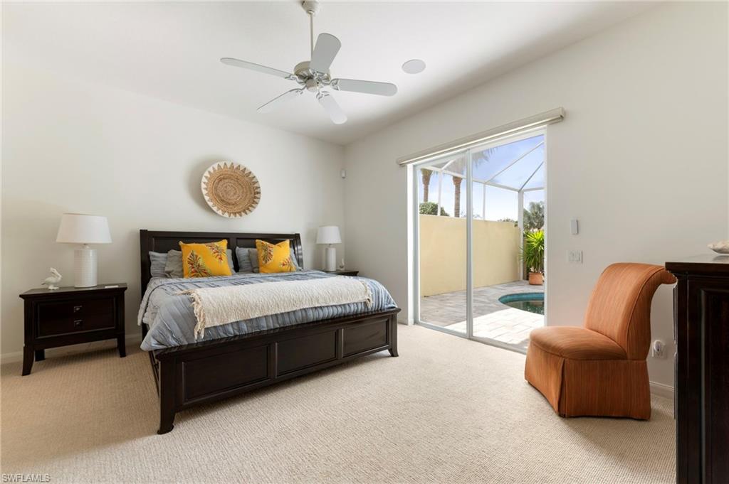 28100 Cetation Way Bonita Springs fL 34135 - Owner's bedroom with slider access to pool deck
