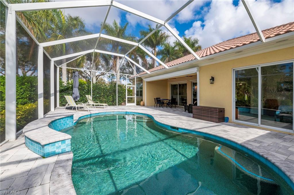 28100 Cetation Way Bonita Springs fL 34135 - custom pool with waterfall feature.