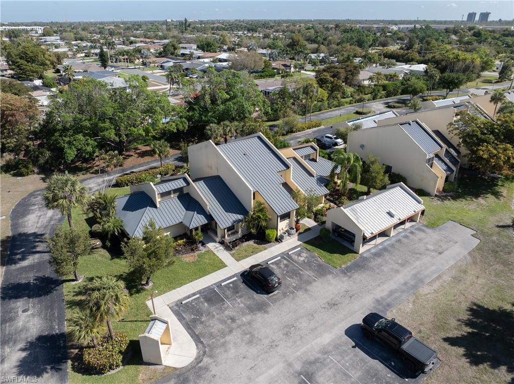 Aerial view of residential area