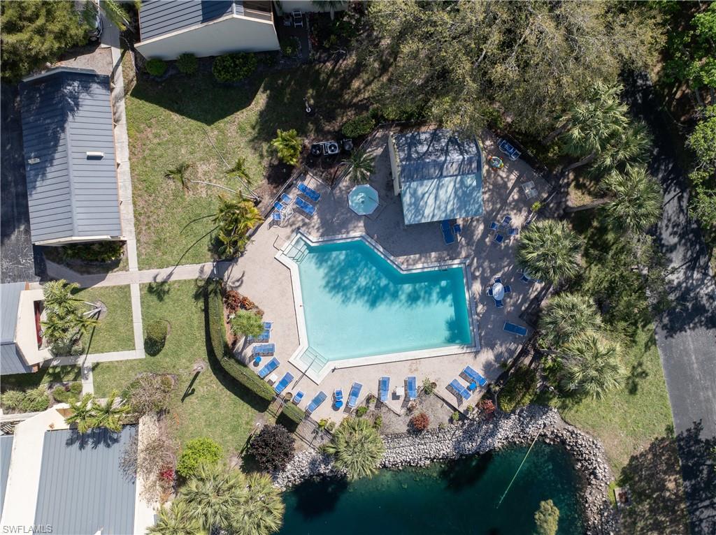 Bird's eye view of a pool