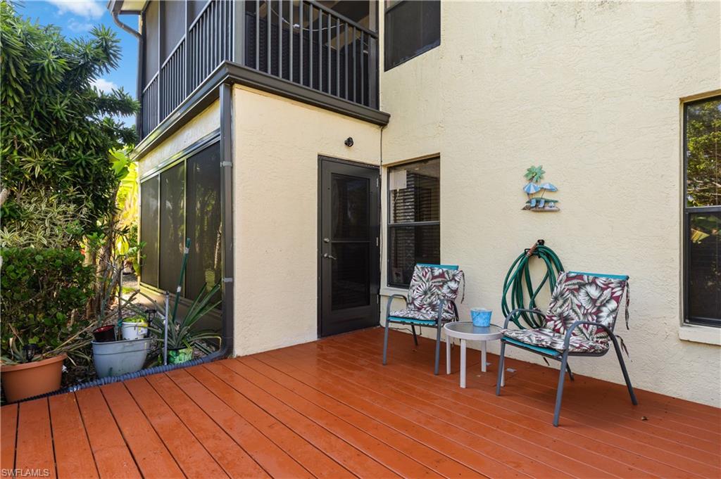View of wooden deck