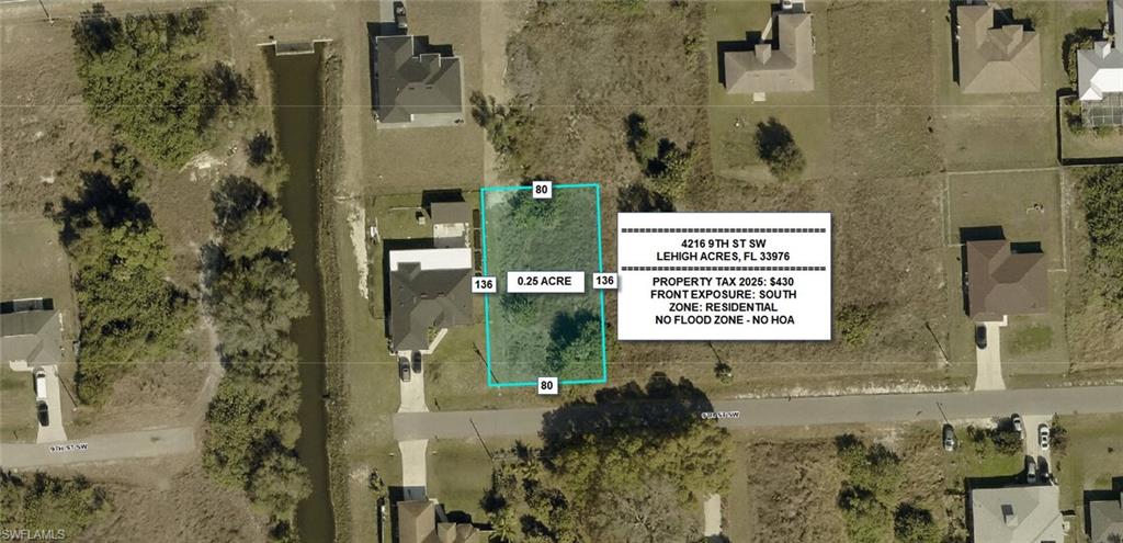 Map / location with property parcel outlined