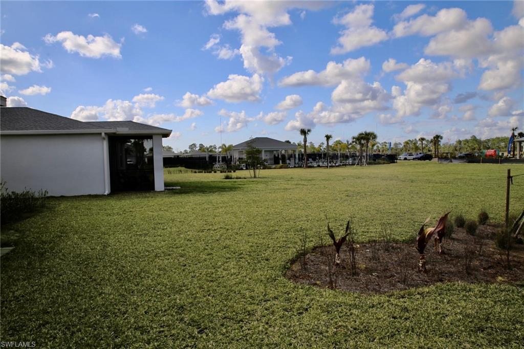View of grassy yard