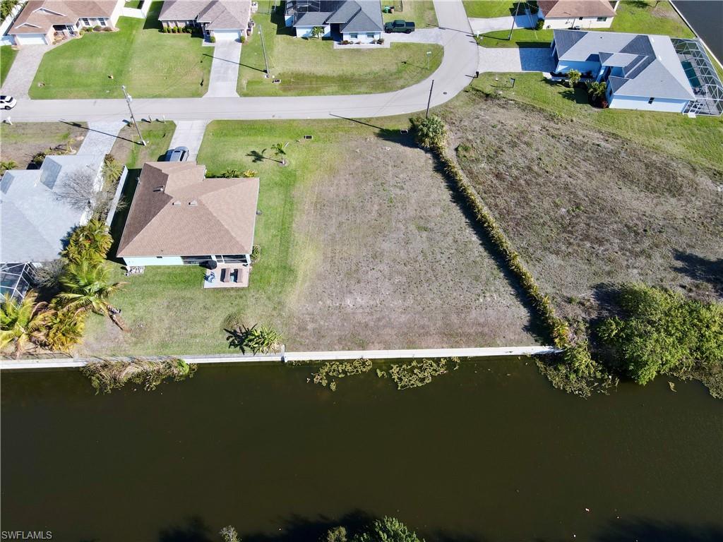 Aerial perspective of suburban area