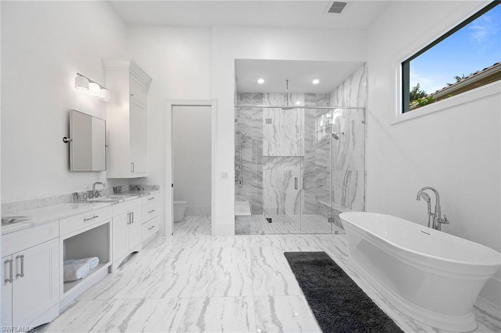 Primary Bathroom with window for natural light
