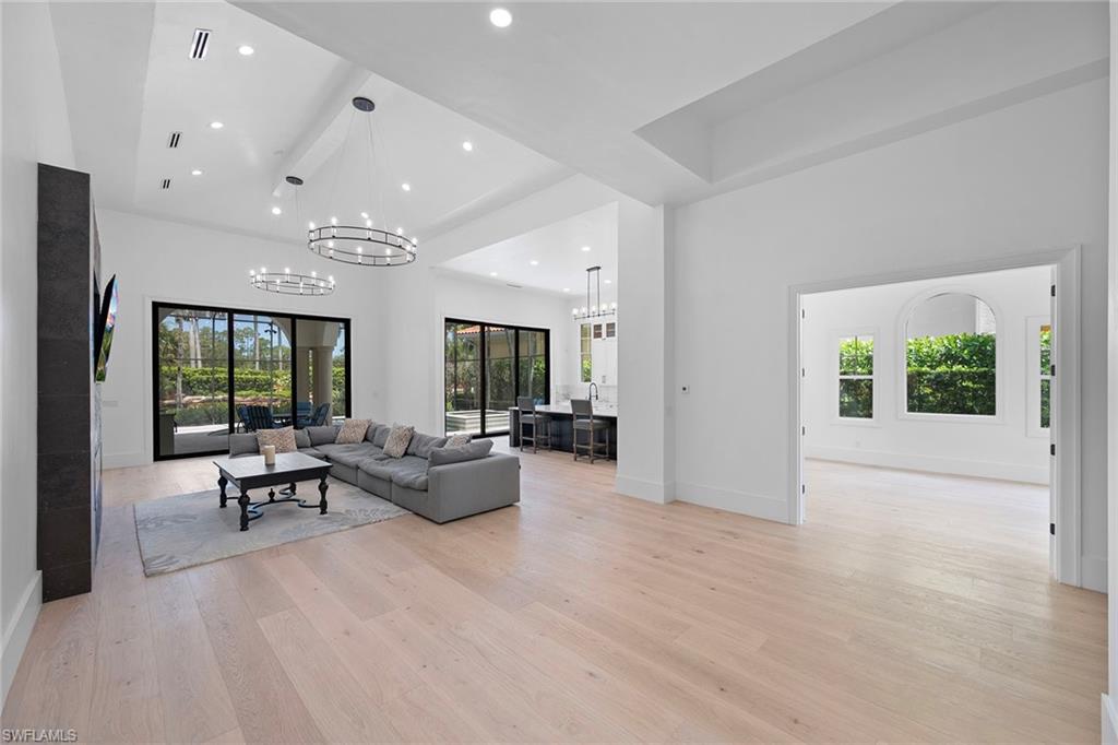 Open concept living space and Den access