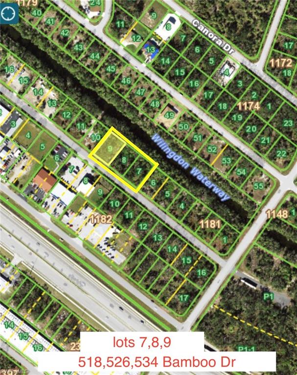 Map of property location with property parcel outlined