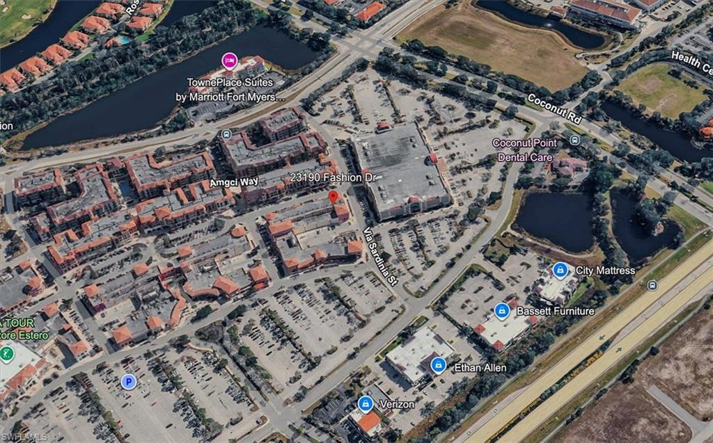 Aerial map of property and surrounding area