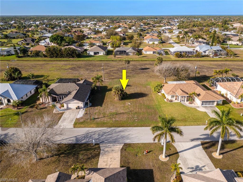 Aerial view of residential area