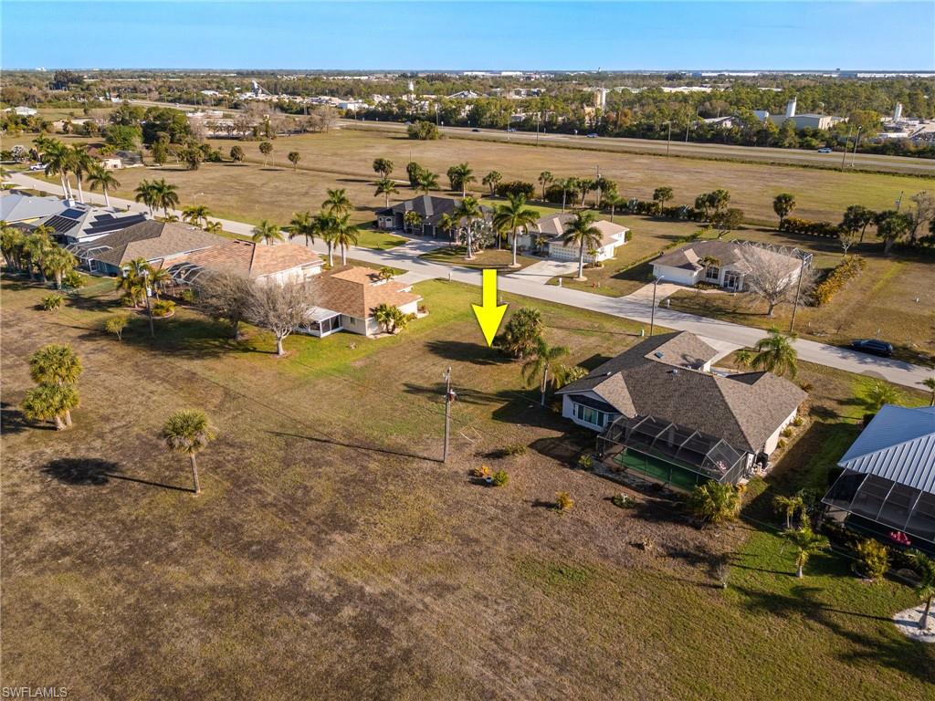 Aerial view of residential area