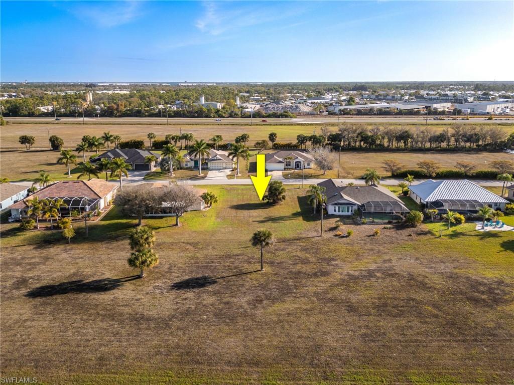 Aerial view of residential area