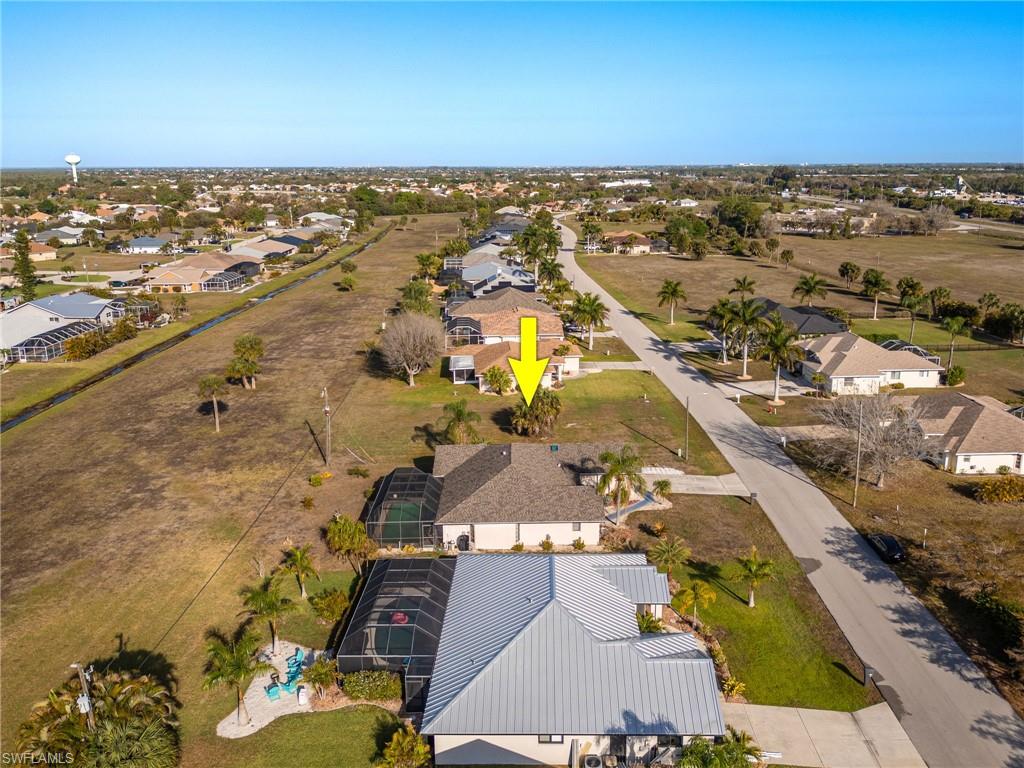 Aerial view of residential area