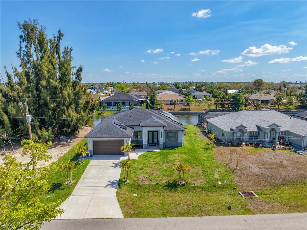 Aerial view of residential area