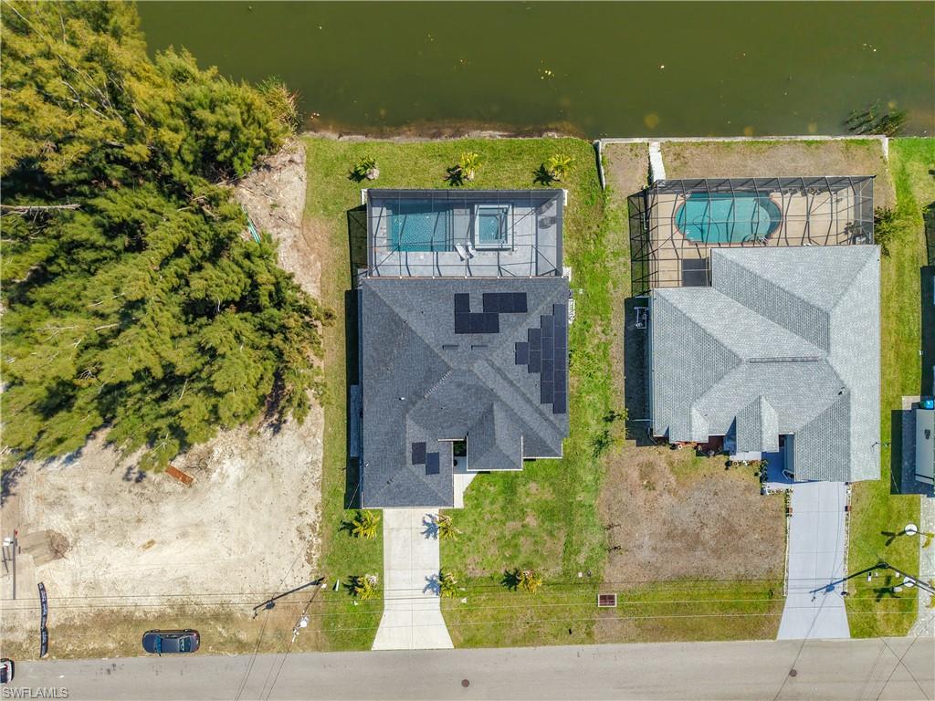 Bird's eye view of a large body of water