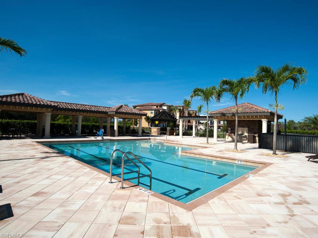 View of pool with a gazebo and a patio
