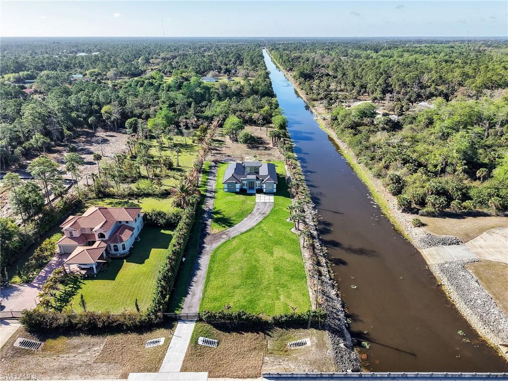 Drone / aerial view of a large body of water