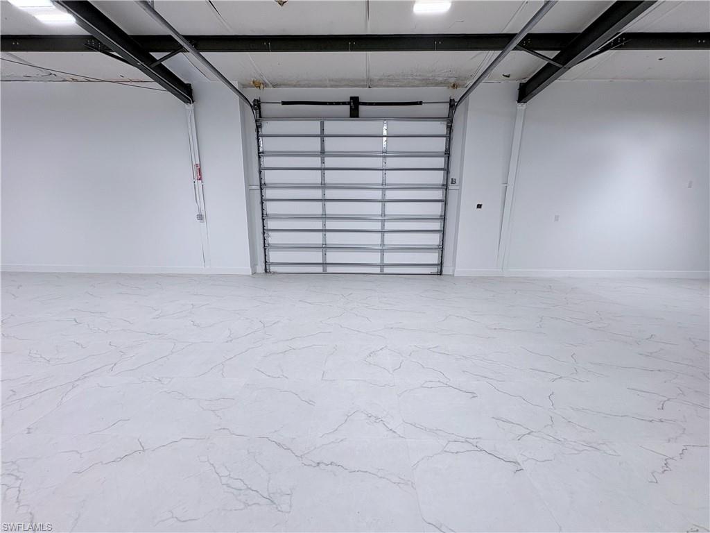 Garage with baseboards