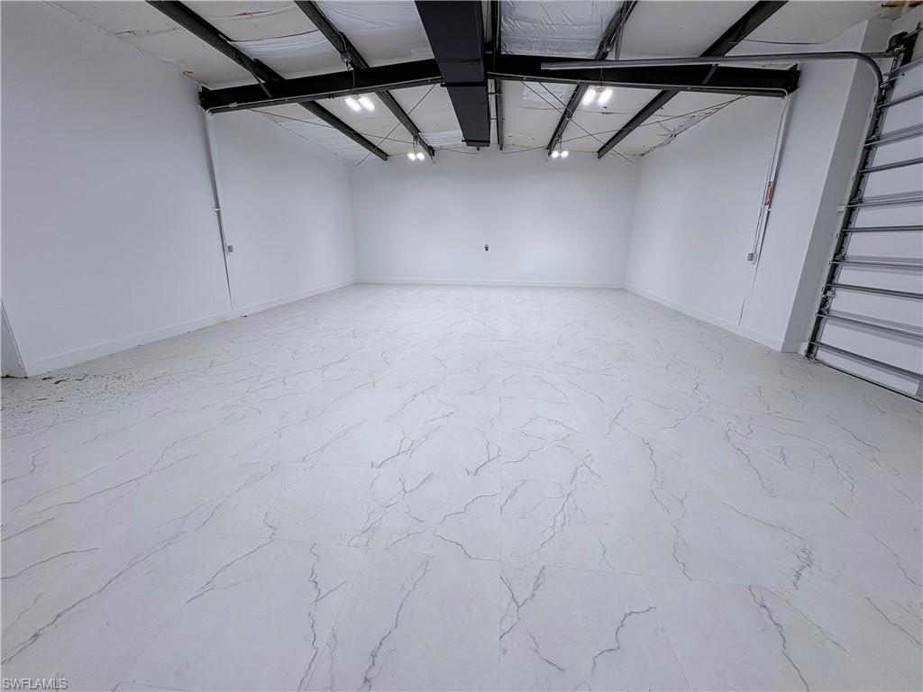 Garage with baseboards
