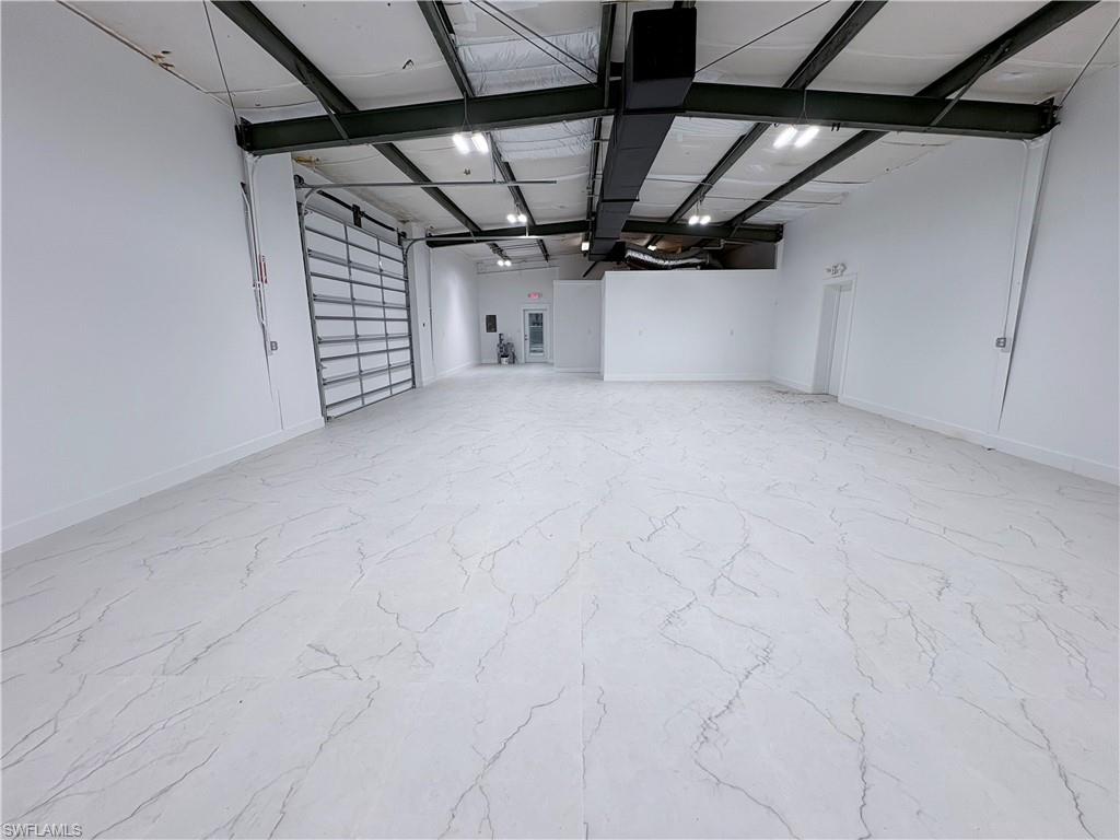 Garage with baseboards