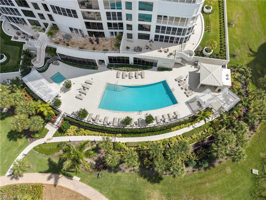Bird's eye view of the pool