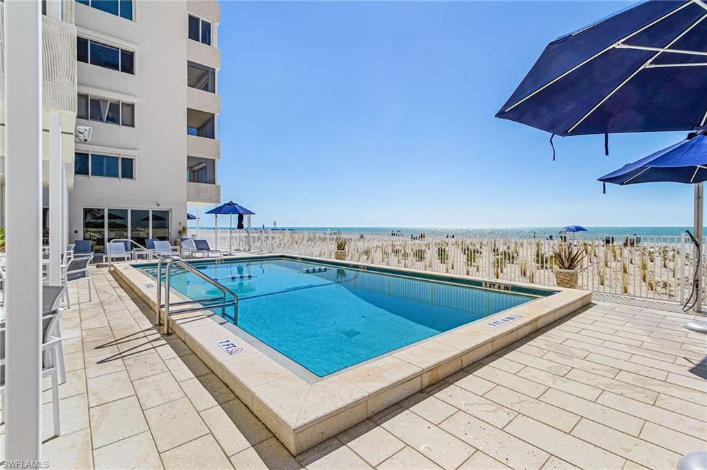 Heated pool. Cameras on pool deck, entry areas, rooftop, north and south locations help ensure safety.