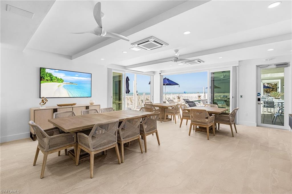 Gorgeous new club room perfect for entertaining, featuring glass sliders that open to the pool and beach, plus a kitchen and two pool baths. This fabulous community room can be reserved for events or join in the Egret fun on Thirsty Thursdays or July 4th celebrations!