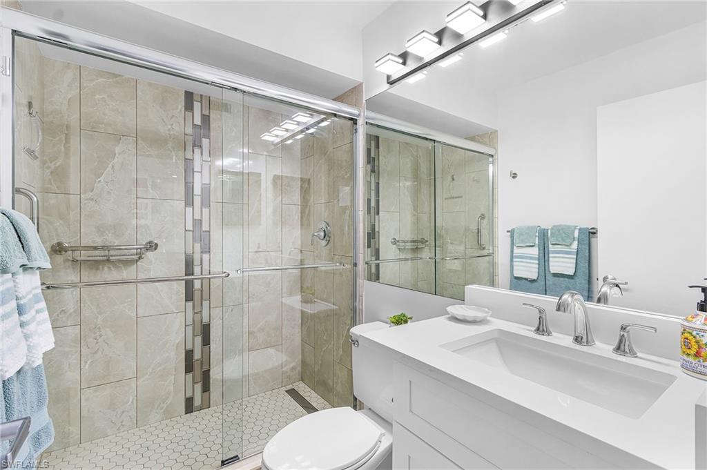Remodeled guest bathroom.