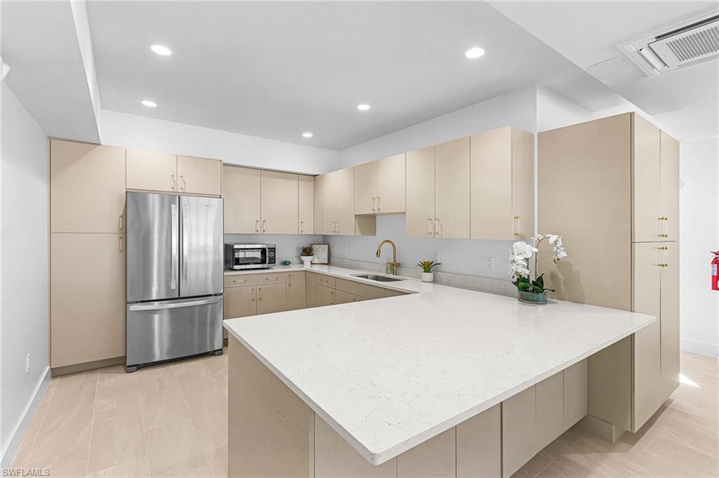 Club room kitchen area.