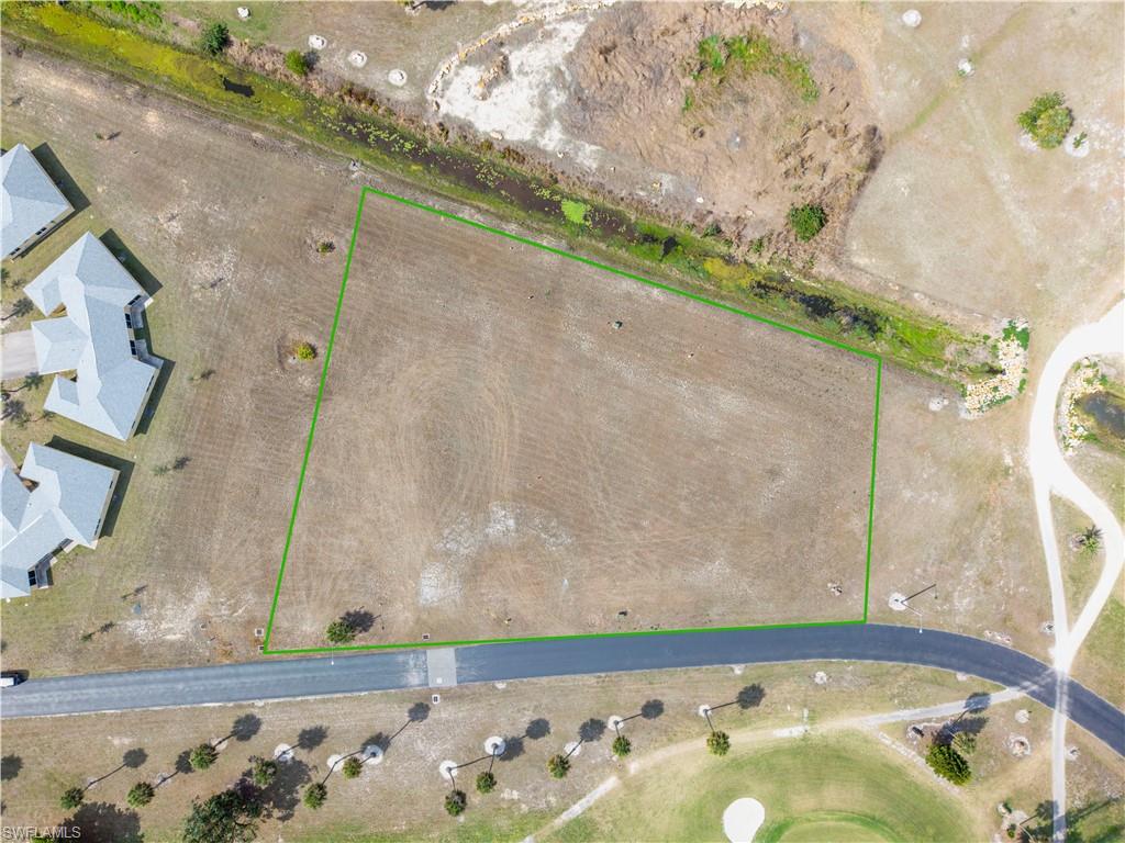 Overview of rural landscape with property parcel outlined