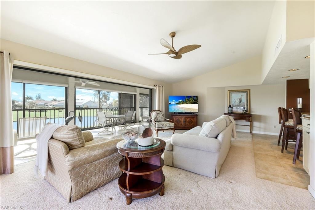 Partial View of the Great Room- Sliding Glass Doors Pocket to the 4 Season Lanai- with Vinyl Windows or Screens