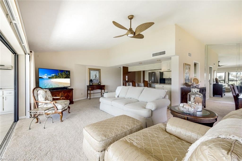 View of Great Room Into Kitchen and Dining Area