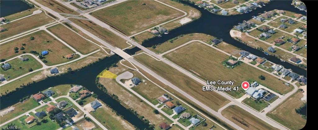 Aerial map of property and surrounding area