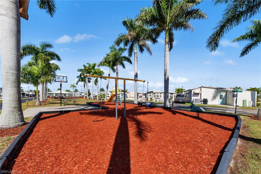 Community play area featuring a residential view