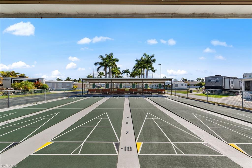 View of community with shuffleboard