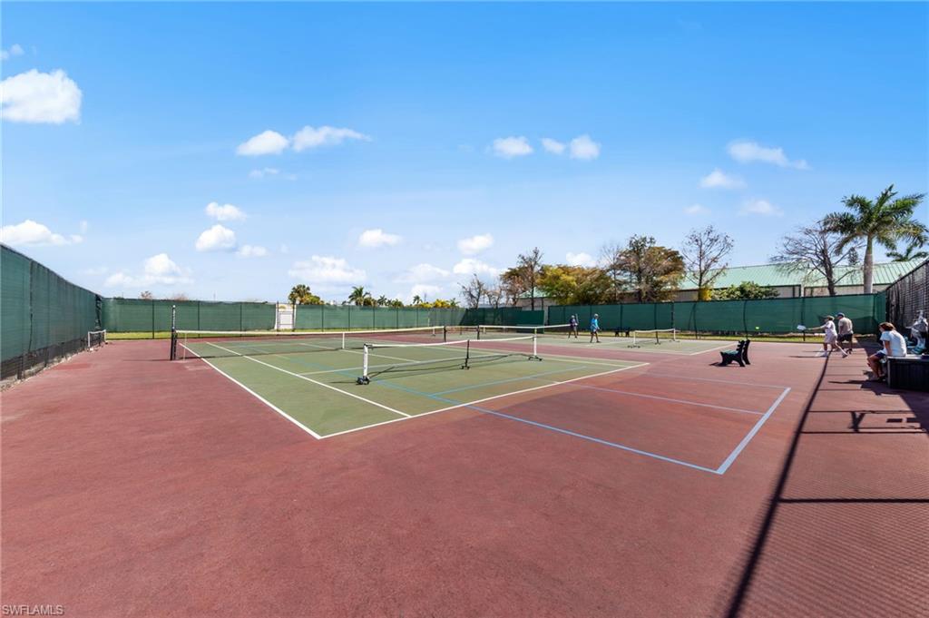 View of tennis court