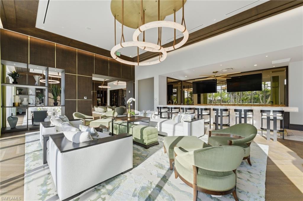 Bar and lounge area with access to the outside amenities