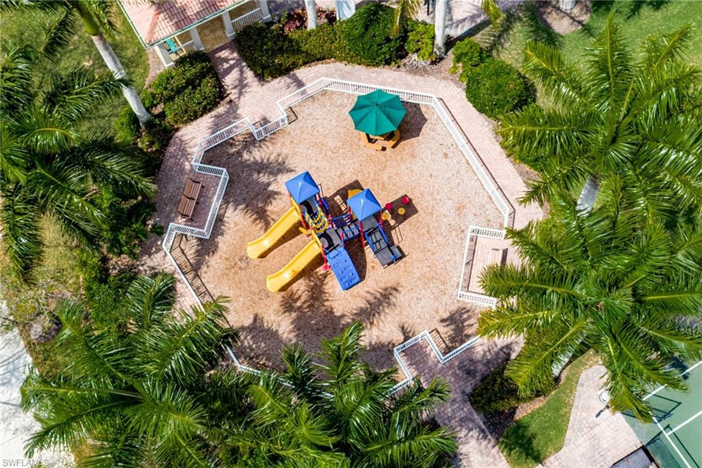 Aerial view of playground