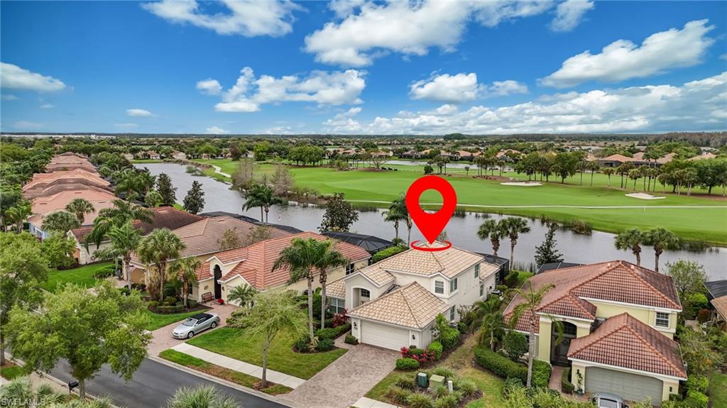 Aerial Shot of home in the neighborhood