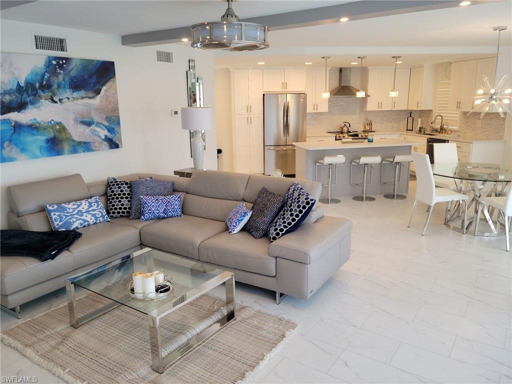 Open great room floor plan.