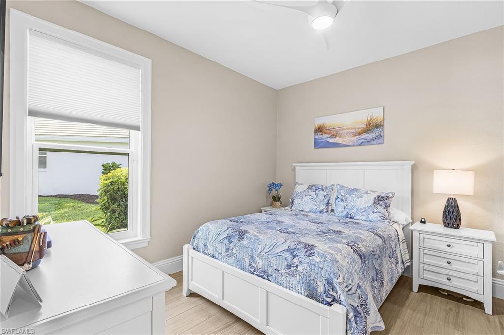 Guest Bedroom, spacious and bright, Porcelain Tile Flooring