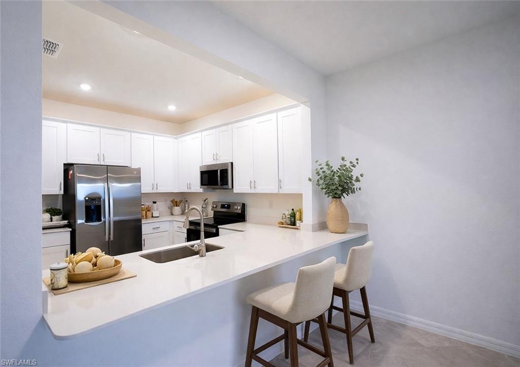 Kitchen and Breakfast Bar - Virtual Staged