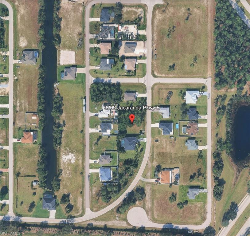 Aerial view of property's location
