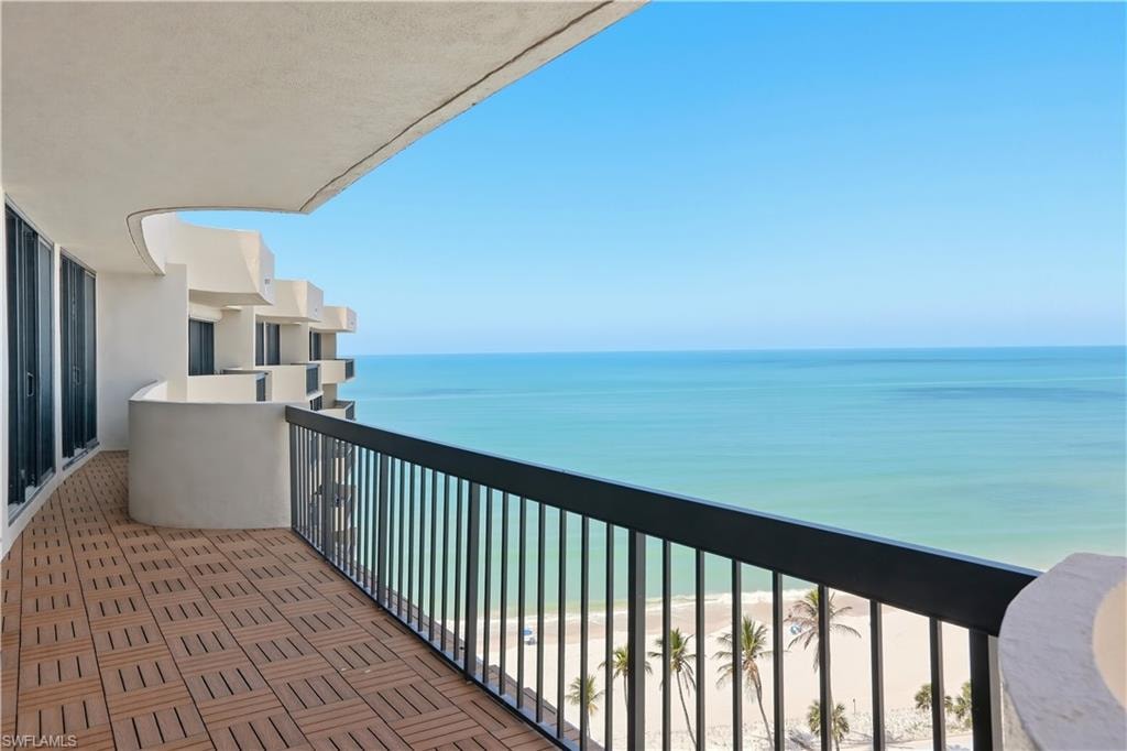 Large lanai runs the entire length of the condo with beautiful views of the Gulf beach