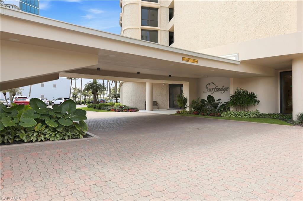 View of exterior entry with stucco siding