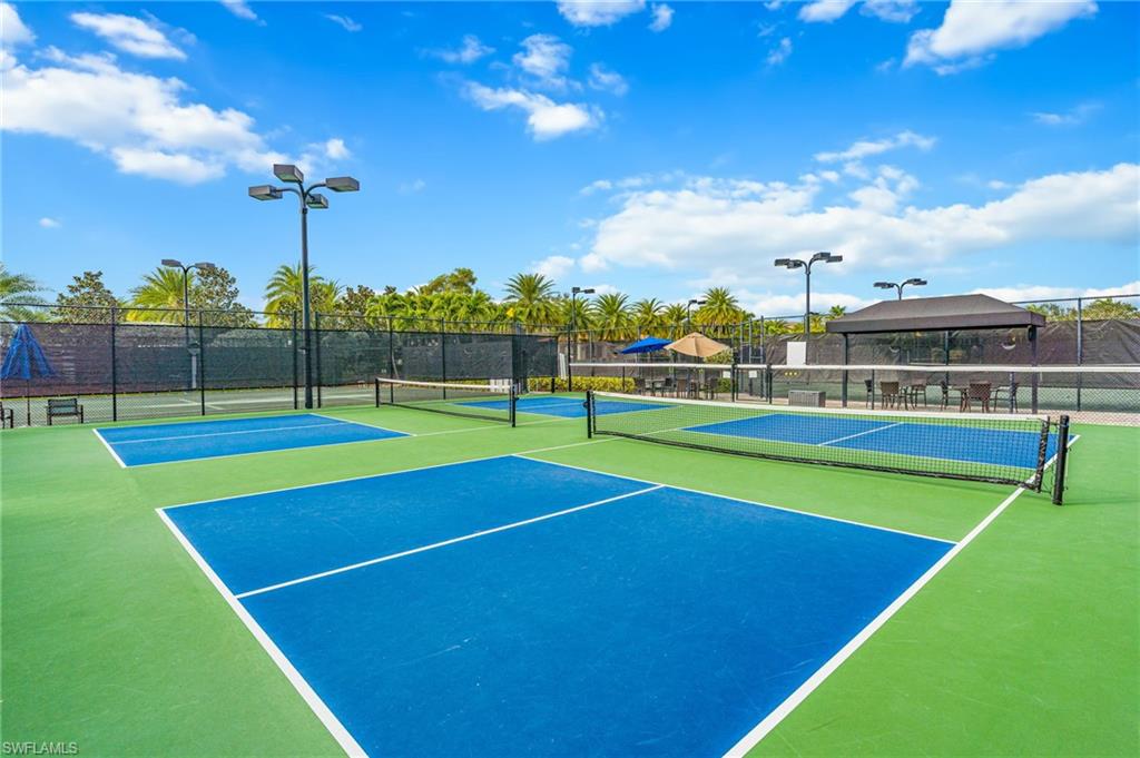 View of tennis court