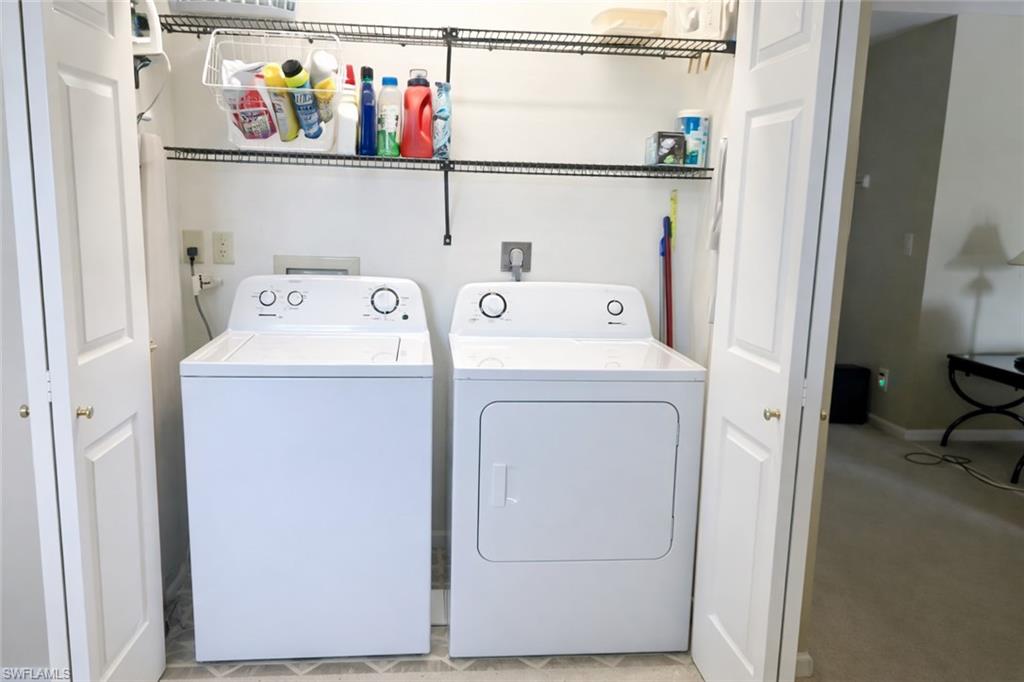 Laundry area with independent washer and dryer