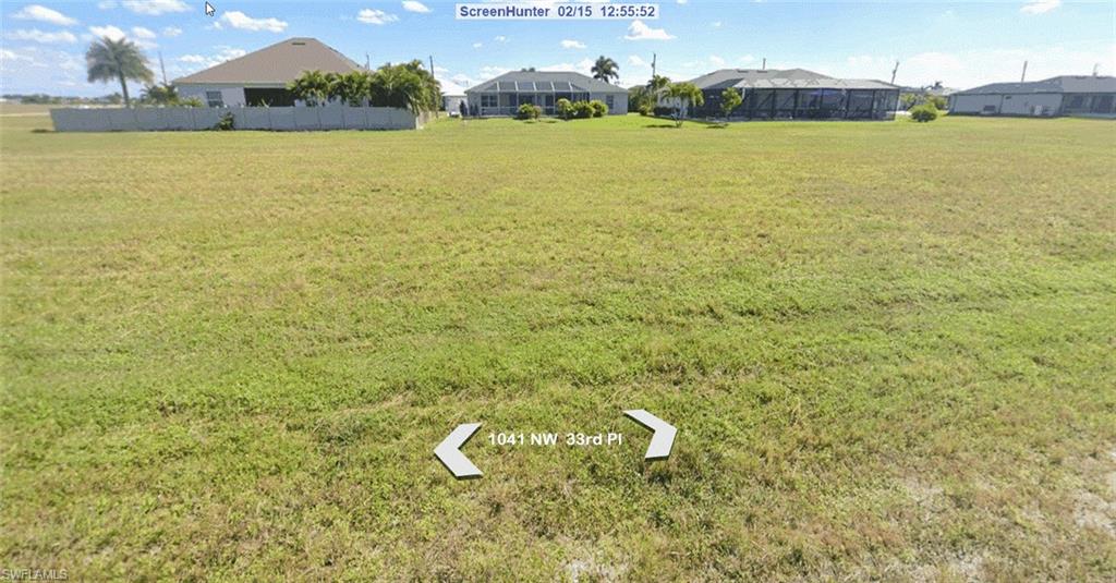 Frontal view of homesite