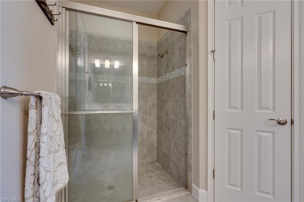 Bathroom with a stall shower