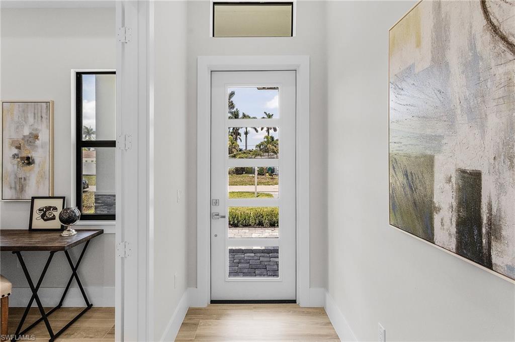 Entryway featuring wood finished floors