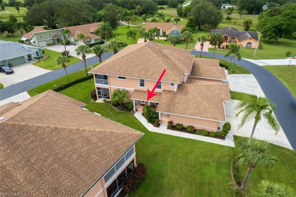Aerial view of residential area